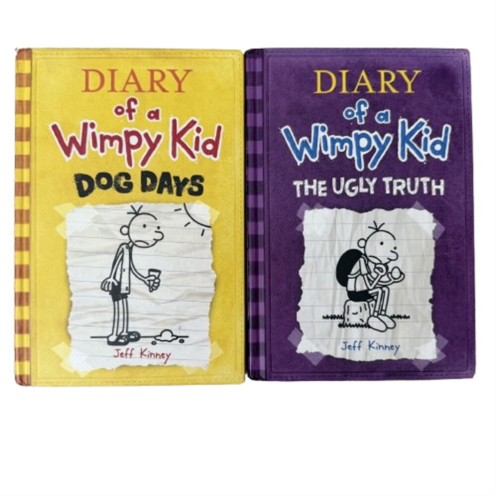 2 Hardcover Diary of a Wimpy Kid Books by Jeff Kinney